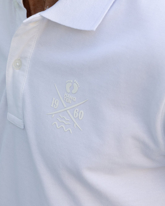 Cross Board Organic Cotton Polo Shirt - White