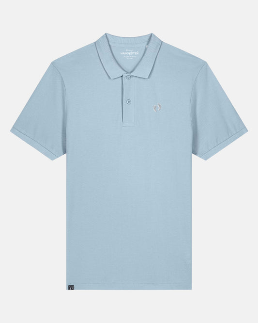 Icon Organic Cotton Polo Shirt - Sky Blue