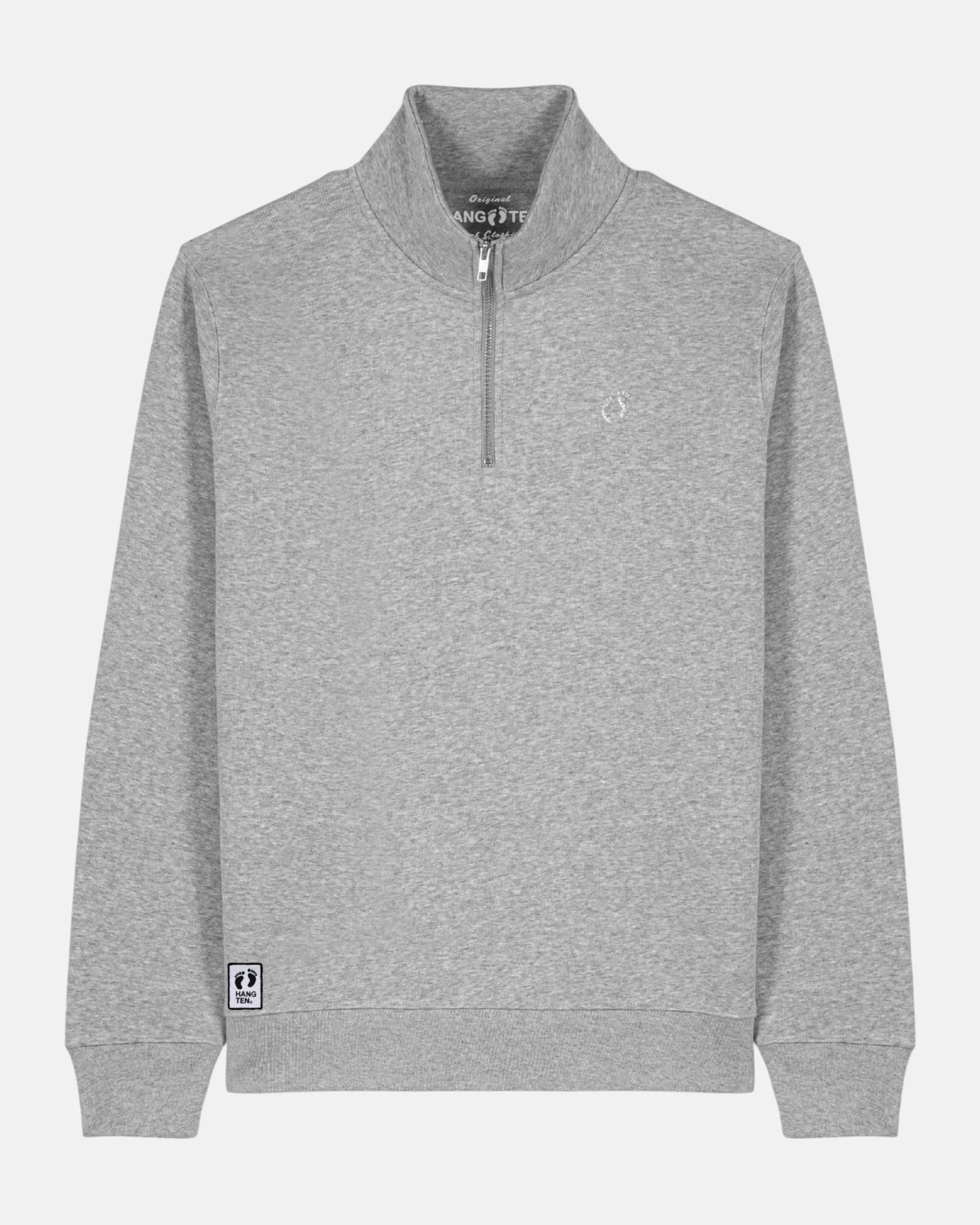 Quarter Zip Sweatshirt - Heather Grey M