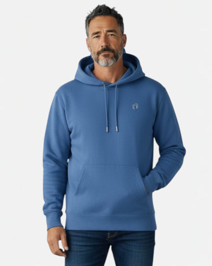 Icon Feet Organic Cotton Hoodie - Mindful Blue