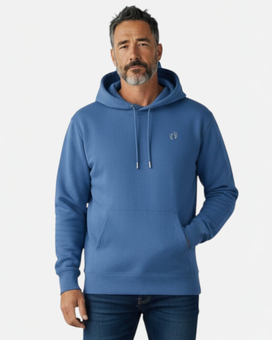 Icon Feet Organic Cotton Hoodie - Mindful Blue
