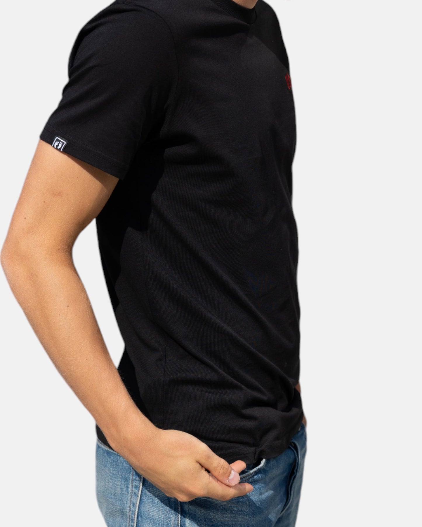 Icon logo t-shirt in 100% organic cotton - Black