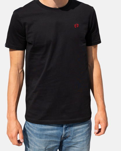 Icon logo t-shirt in 100% organic cotton - Black