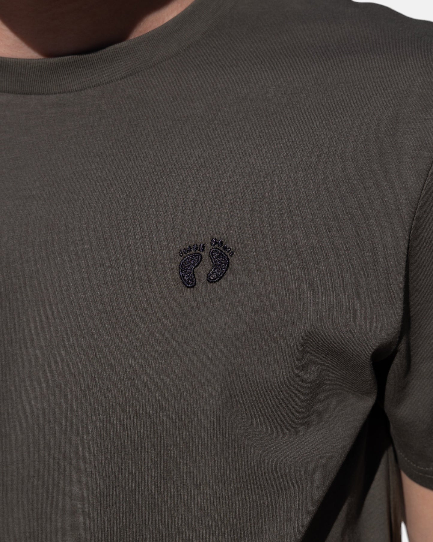 Icon logo t-shirt in 100% organic cotton - Green khaki
