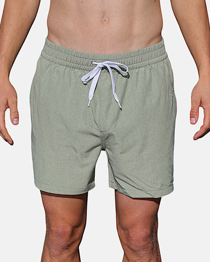 Swim shorts with inner breif - Green