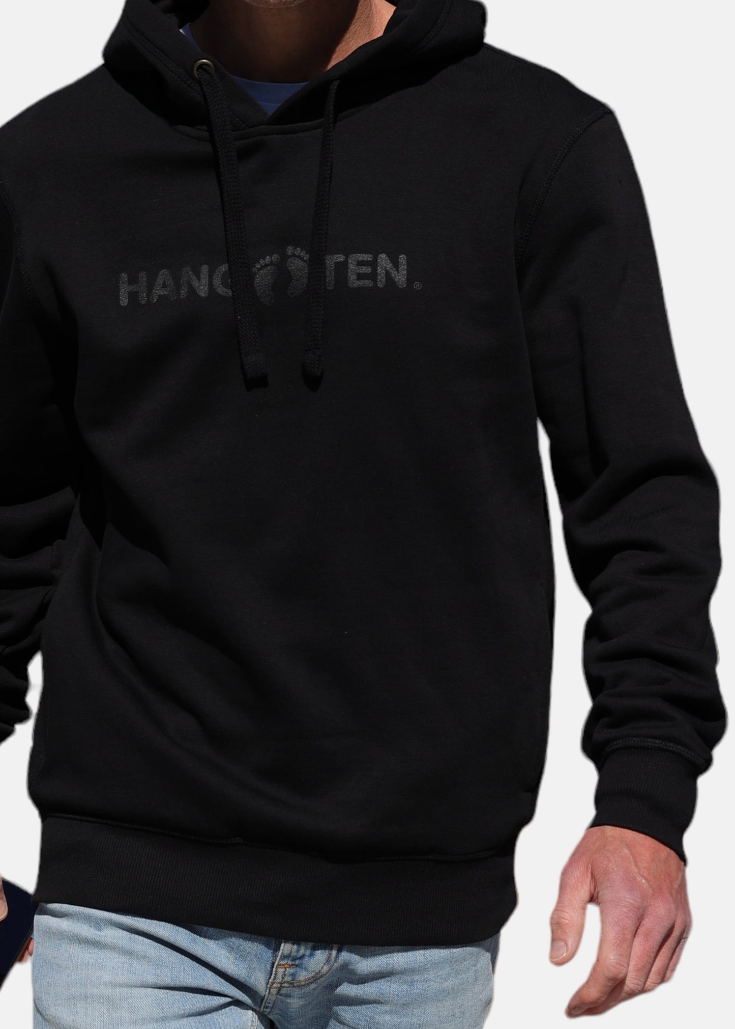 Sweat à capuche avec logo classique Hang Ten - Noir