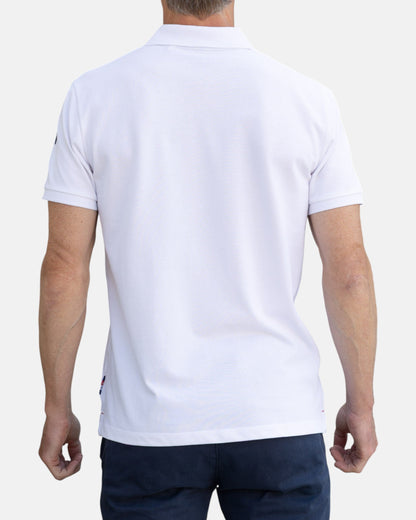 Cross Board Organic Cotton Polo Shirt - White