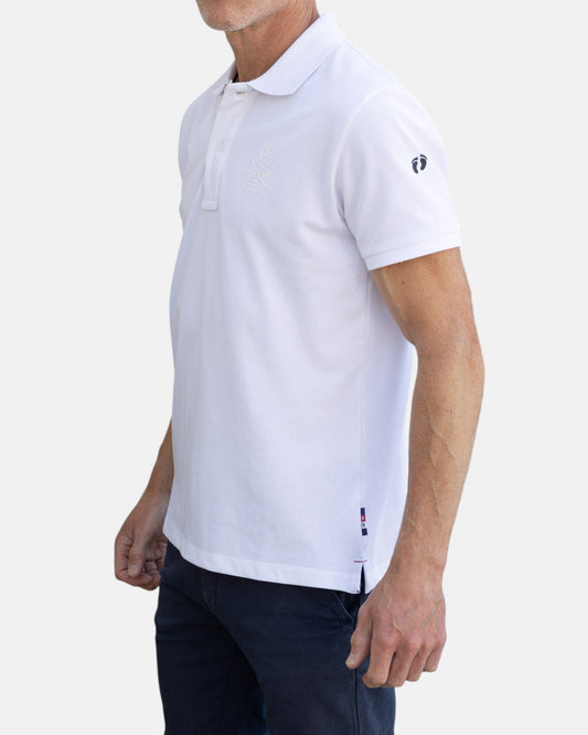 Cross Board Organic Cotton Polo Shirt - White