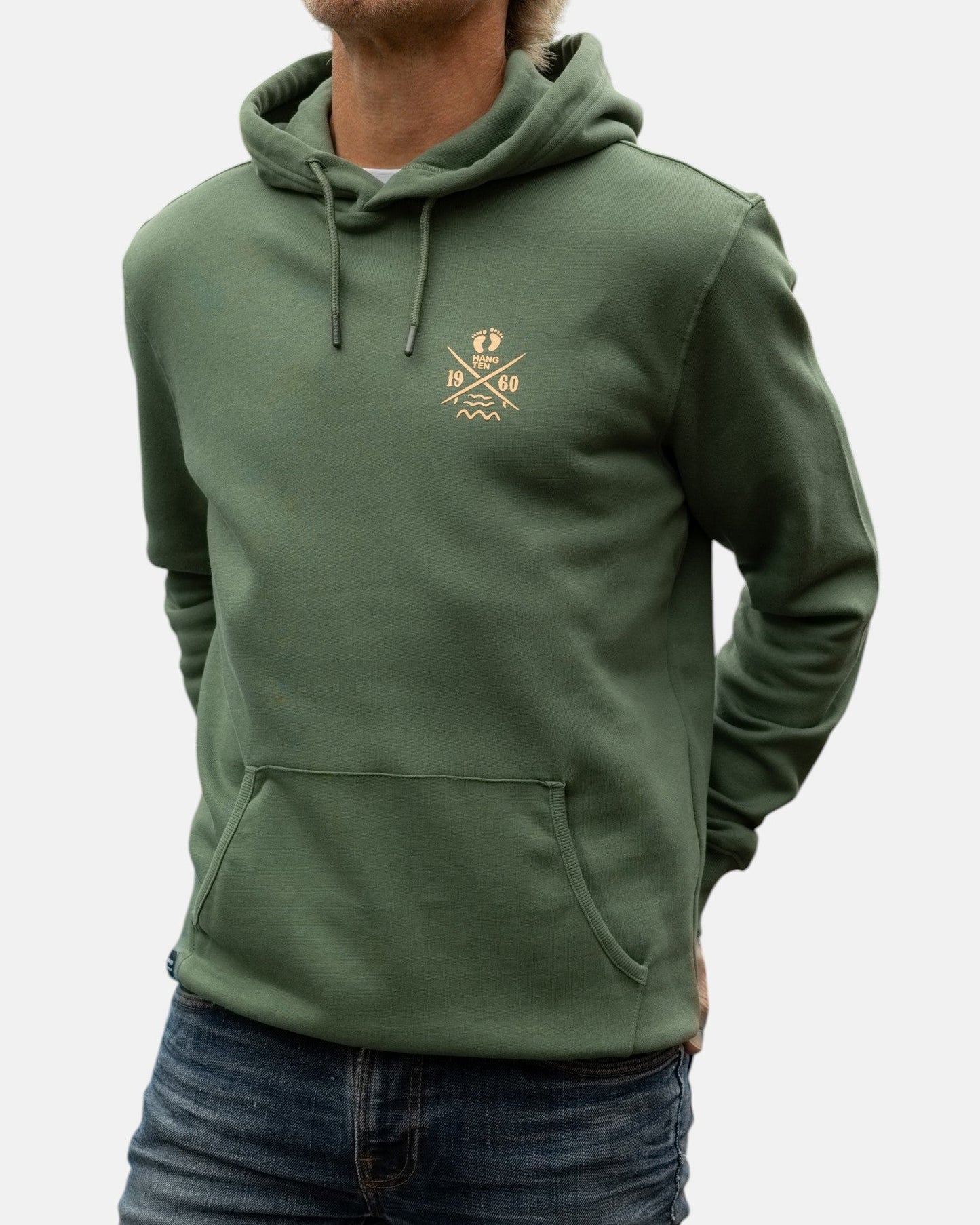 Cross Board Retro Organic Cotton Hoodie - Laurel Wreath