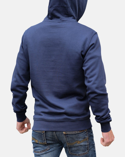 Cross Board Retro Organic Cotton Hoodie - Mood Indigo