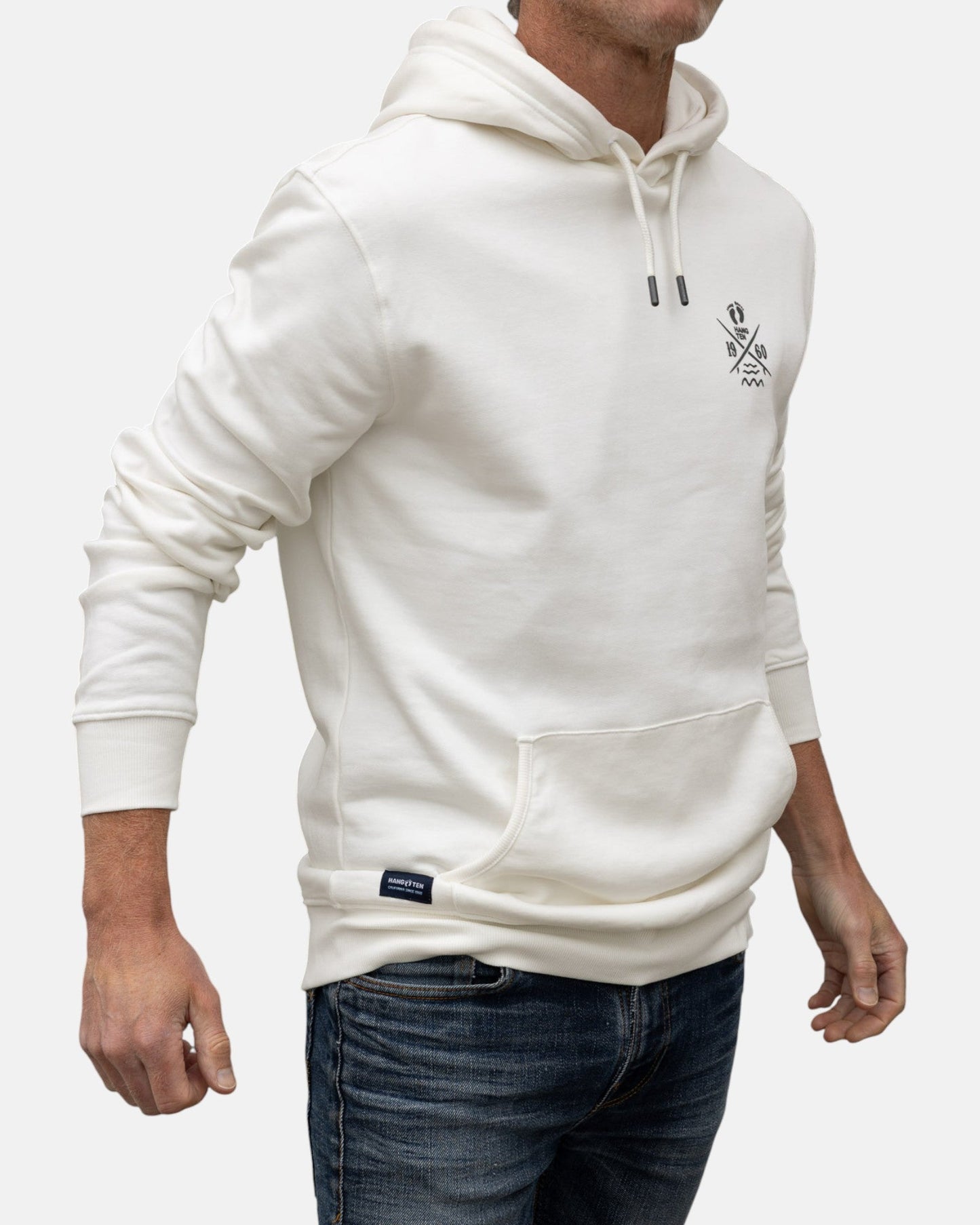 Cross Board Retro Organic Cotton Hoodie - Off White