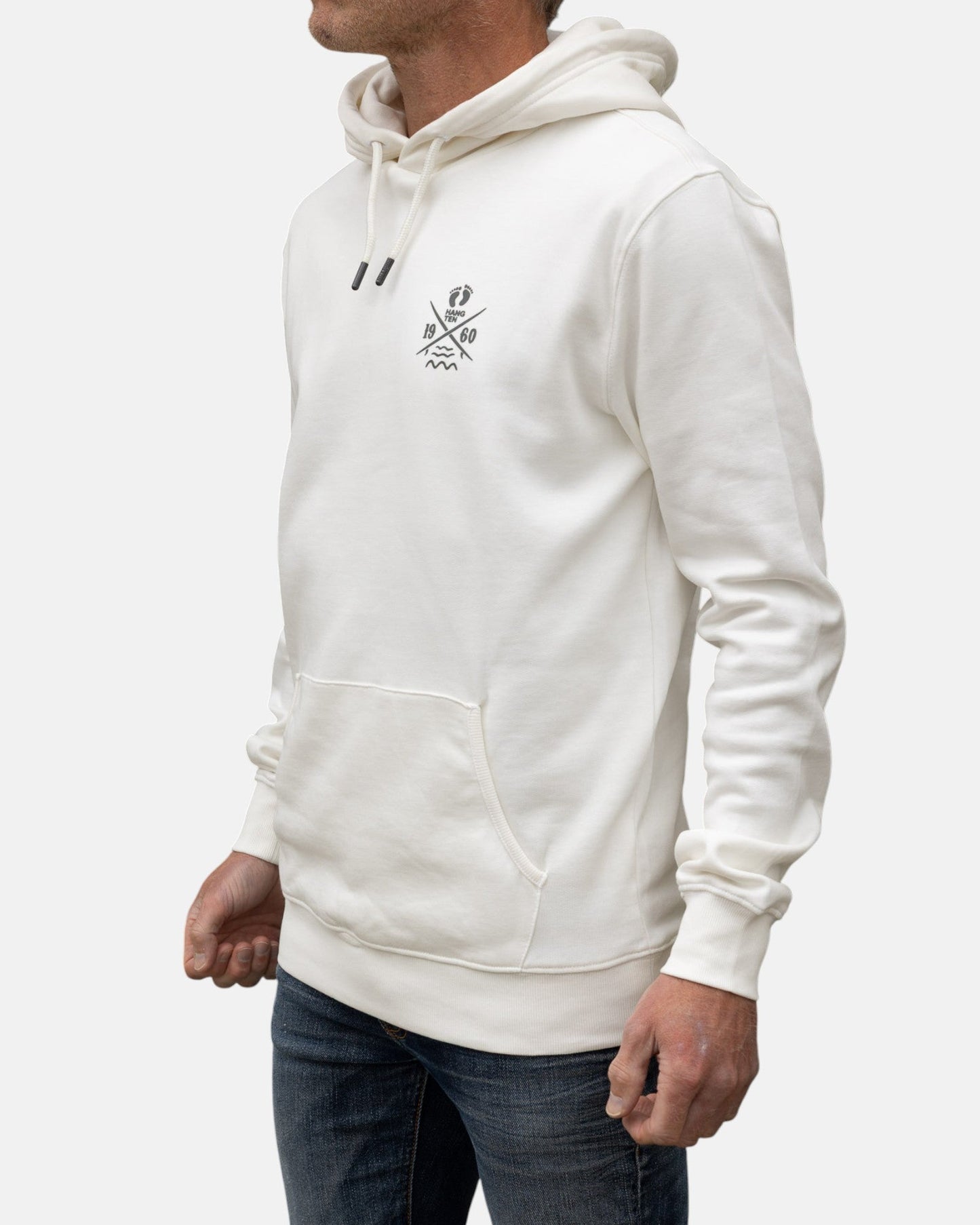 Cross Board Retro Organic Cotton Hoodie - Off White