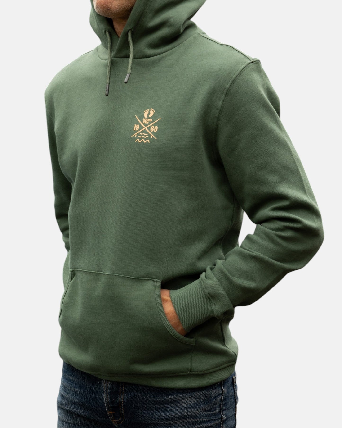 Cross Board Retro Organic Cotton Hoodie - Laurel Wreath
