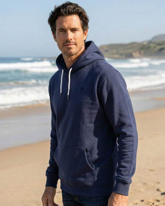 Icon Feet Organic Cotton Hoodie - Mood Indigo