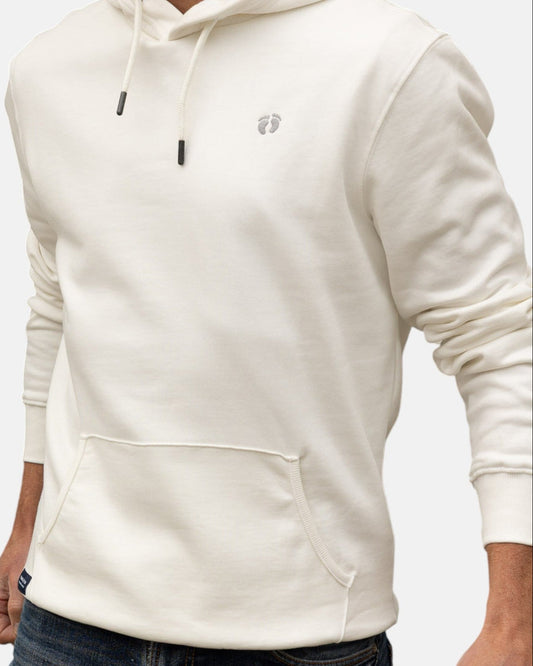 Icon Feet Organic Cotton Hoodie - Off White