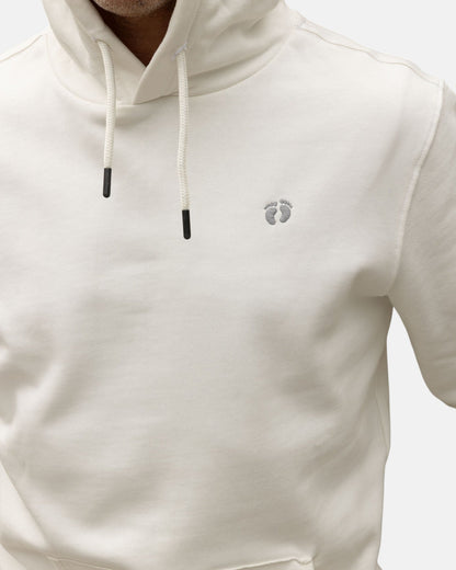 Icon Feet Organic Cotton Hoodie - Off White