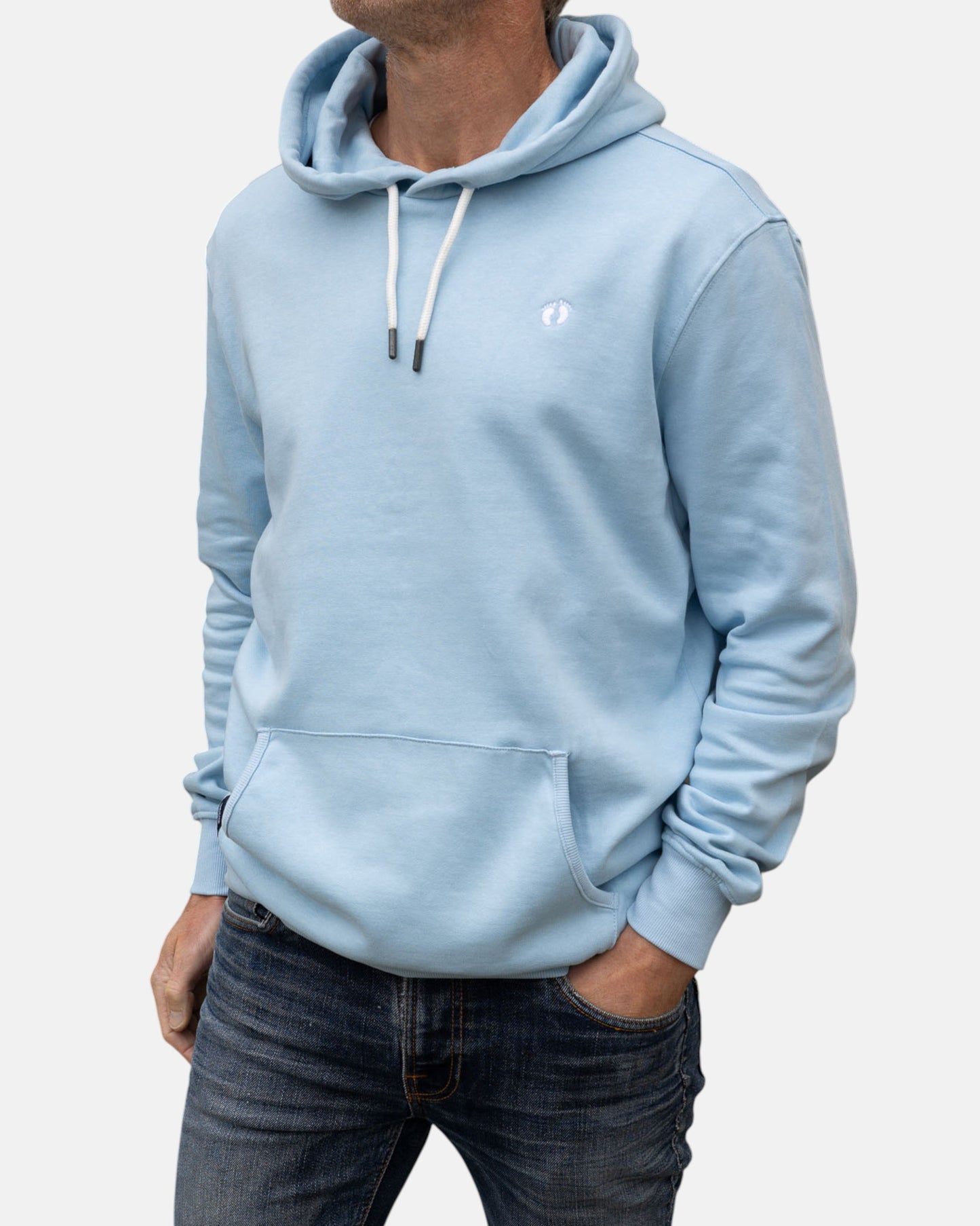 Icon Feet Organic Cotton Hoodie - Powder Blue