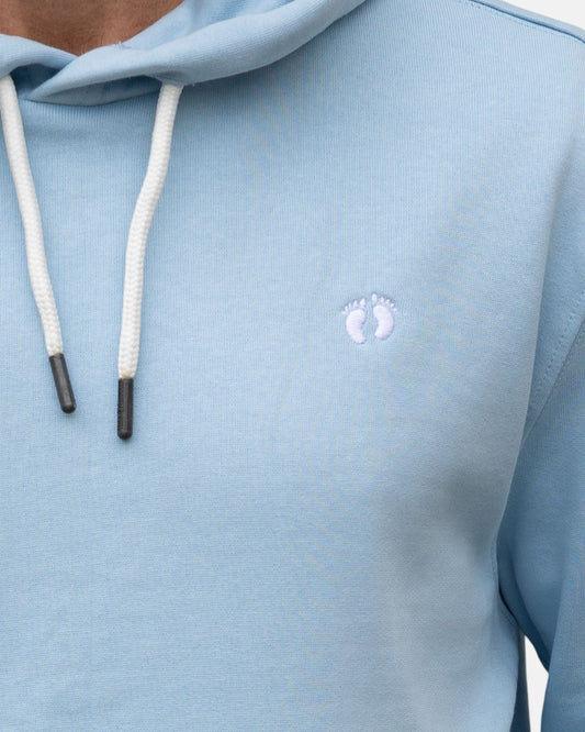 Icon Feet Organic Cotton Hoodie - Powder Blue