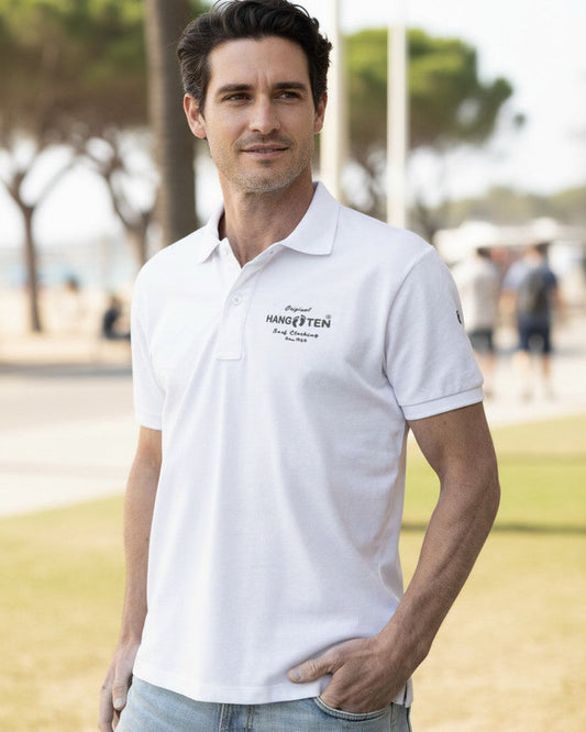 Classic Logo Organic Cotton Polo Shirt - White