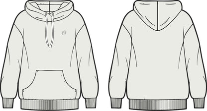 Icon Feet Organic Cotton Hoodie - Off White