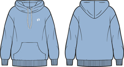 Icon Feet Organic Cotton Hoodie - Powder Blue