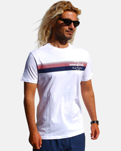 Striped Organic Cotton T-shirt - White