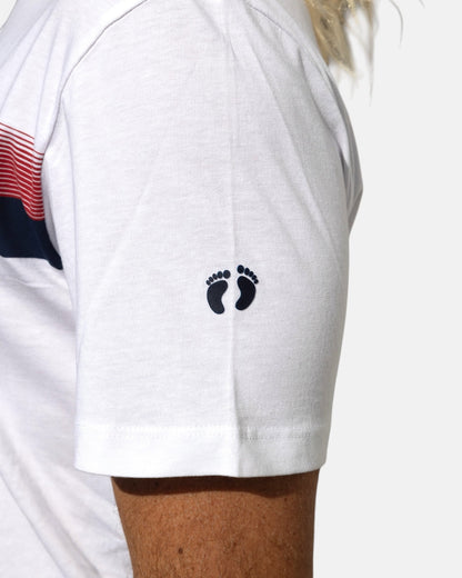 Striped Organic Cotton T-shirt - White