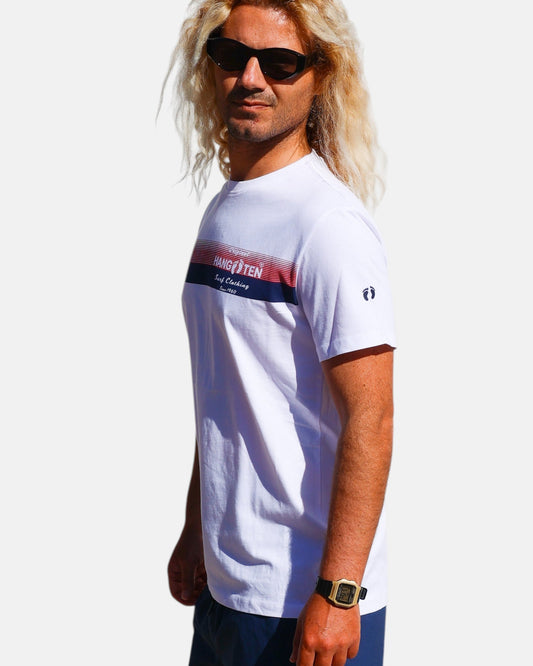 Striped Organic Cotton T-shirt - White