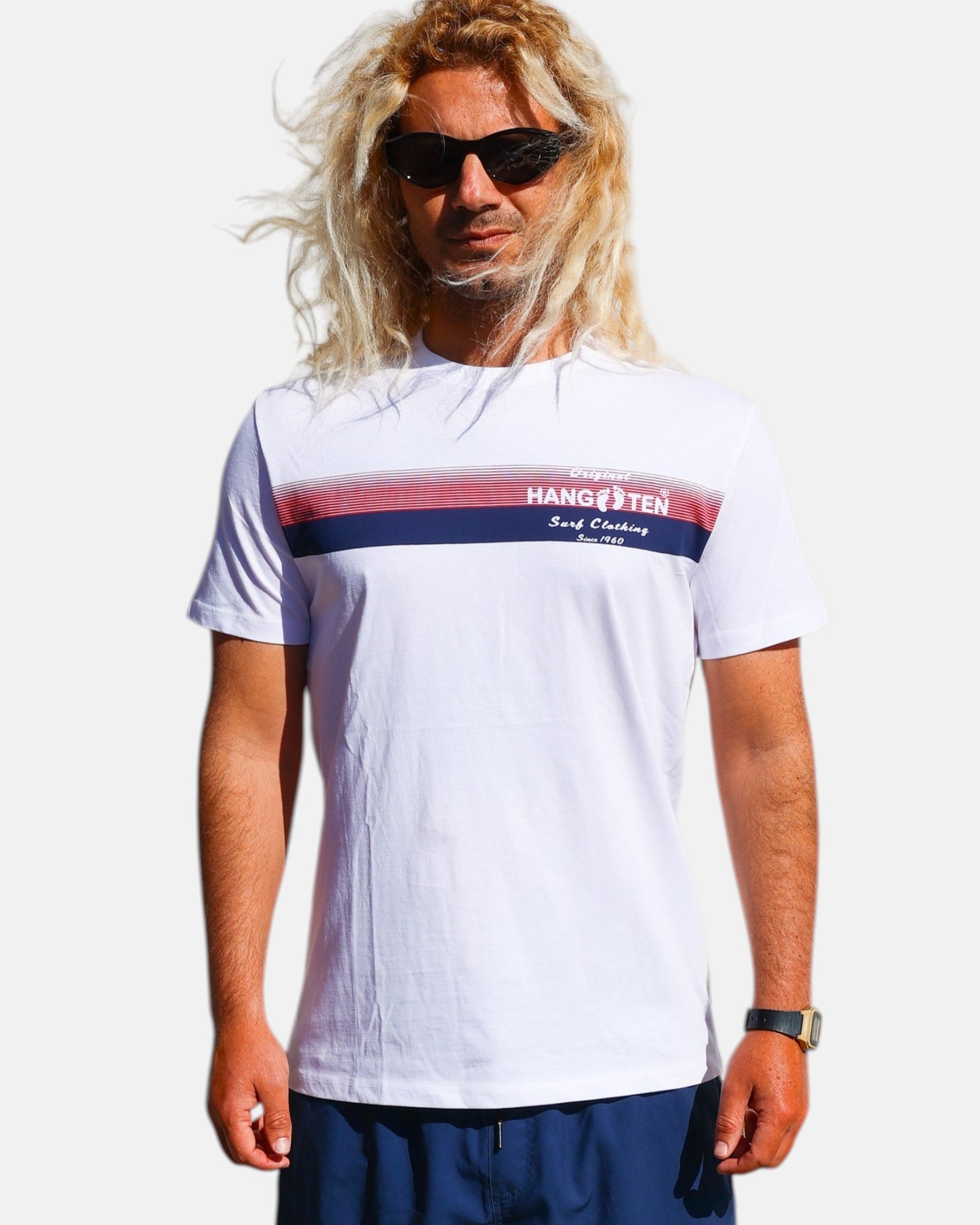 Striped Organic Cotton T-shirt - White