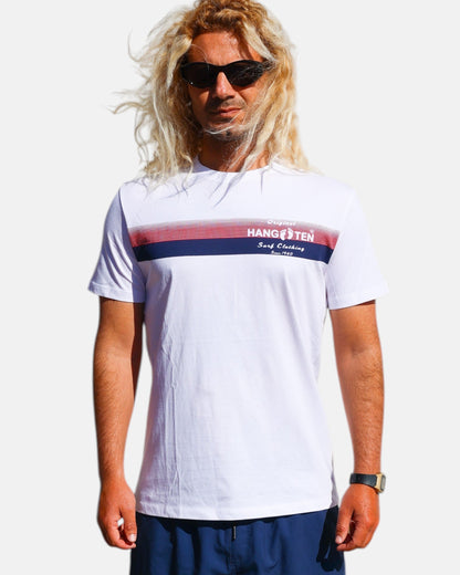 Striped Organic Cotton T-shirt - White