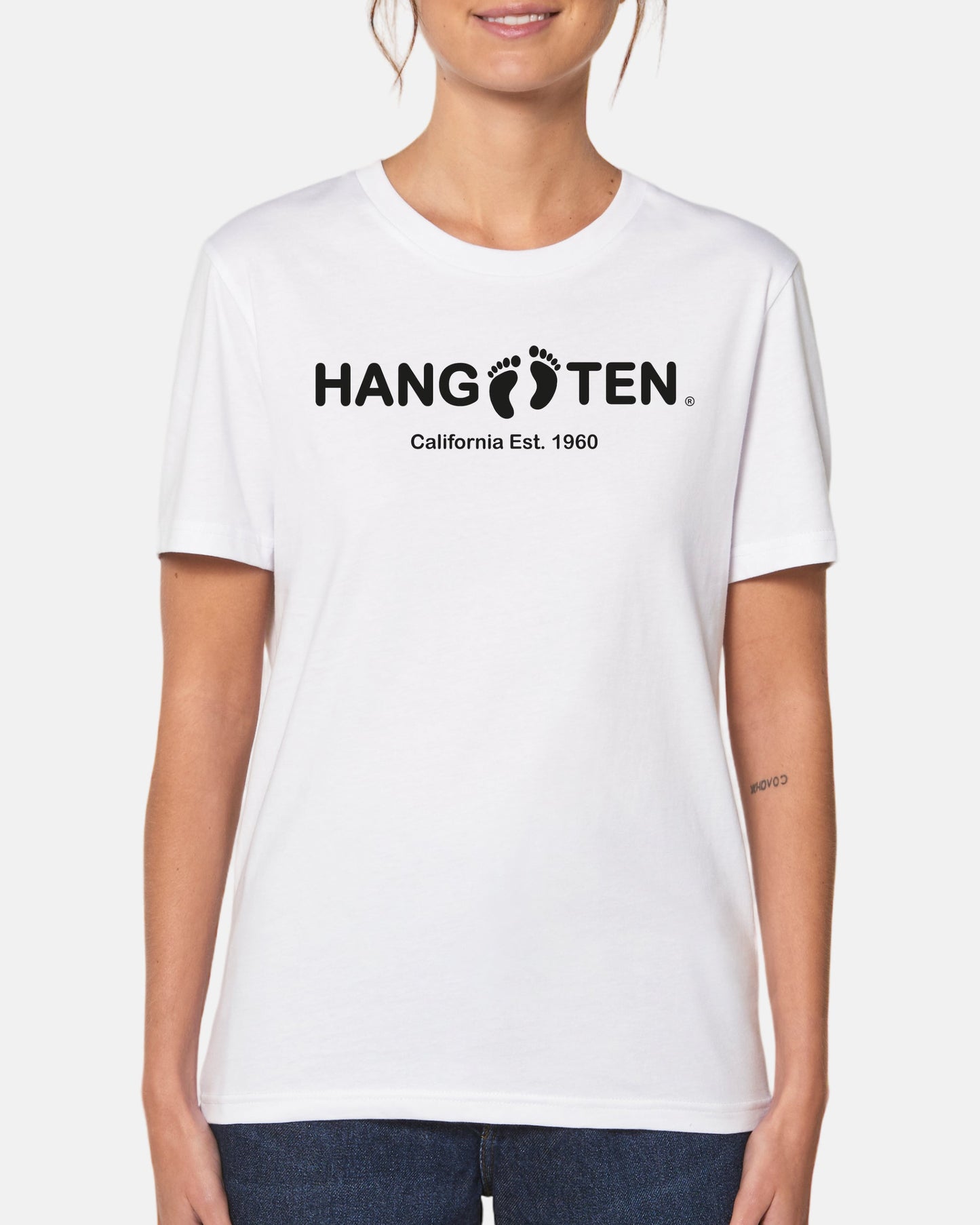 Hang Ten Logo T-shirt W - White