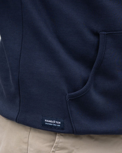 Vintage Logo Organic Cotton Hoodie - Mood Indigo