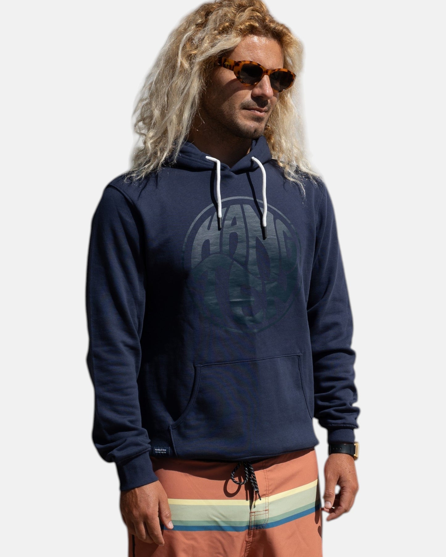 Vintage Logo Organic Cotton Hoodie - Mood Indigo