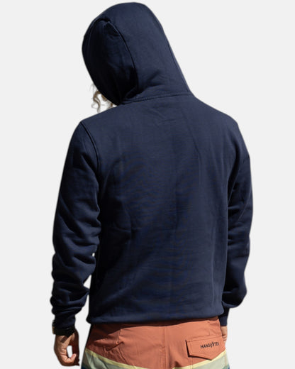 Vintage Logo Organic Cotton Hoodie - Mood Indigo