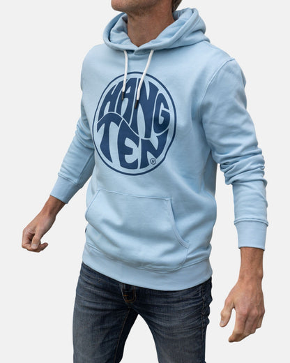 Vintage Logo Organic Cotton Hoodie - Powder Blue