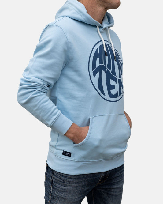Vintage Logo Organic Cotton Hoodie - Powder Blue