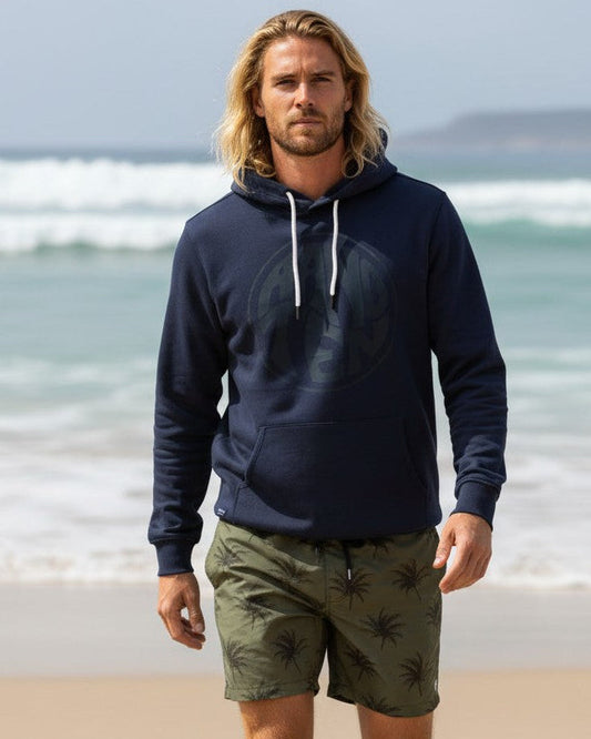 Vintage Logo Organic Cotton Hoodie - Mood Indigo