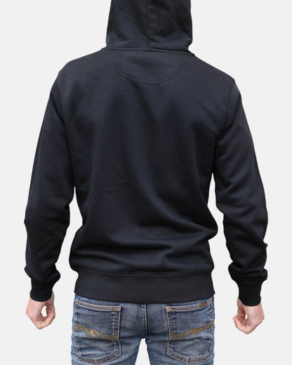 Zip Organic Cotton Hoodie - Black