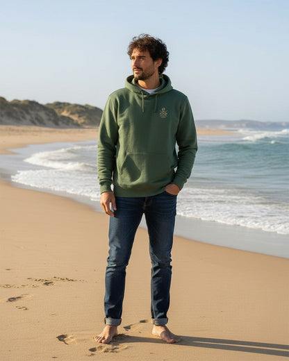 Cross Board Retro Organic Cotton Hoodie - Laurel Wreath