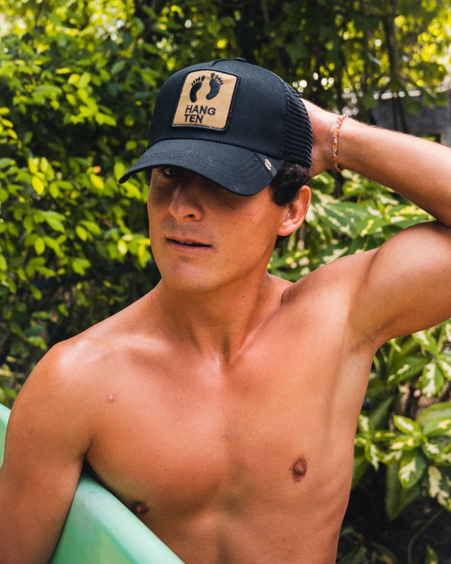 Casquette Trucker Hang Ten Gold noir