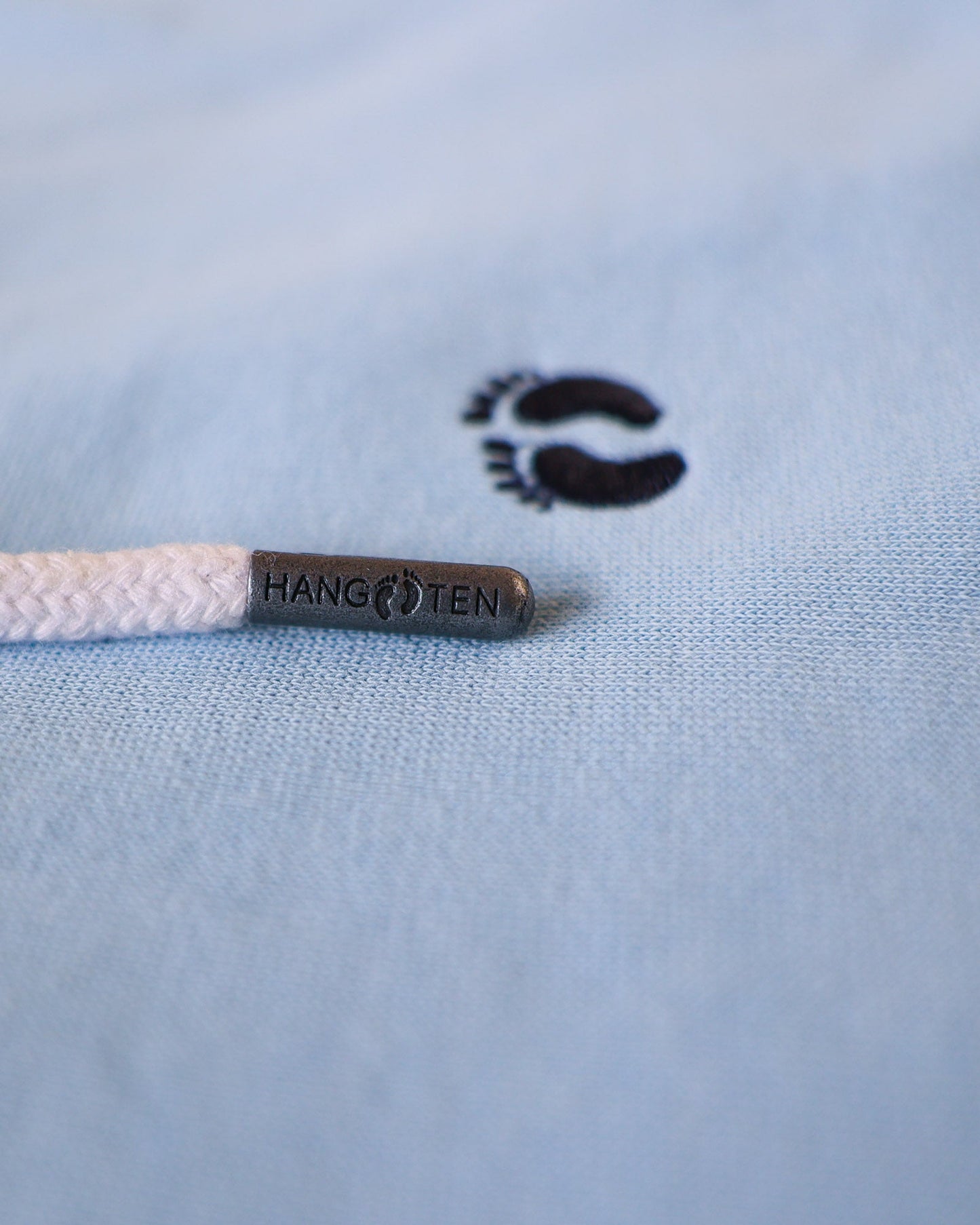 Vintage Logo Organic Cotton Hoodie - Powder Blue