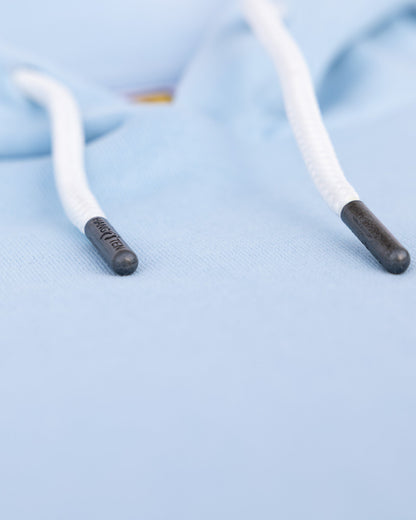 Good Vibes Retro Organic Cotton Hoodie - Powder Blue