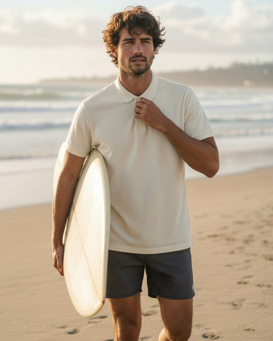 Icon Organic Cotton Polo Shirt - Natural Raw