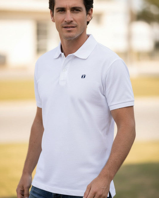 Icon Organic Cotton Polo Shirt - White