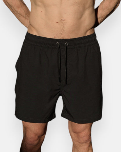 Swim hybrid shorts with inner tights - Black