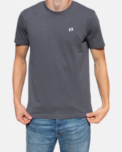 Icon logo t-shirt in 100% organic cotton - Anthracite