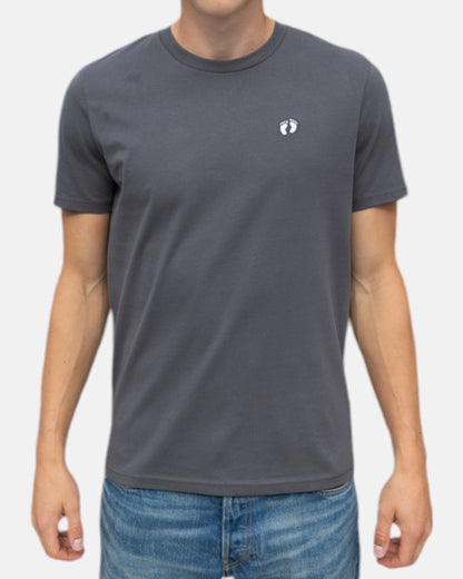 Icon logo t-shirt in 100% organic cotton - Anthracite