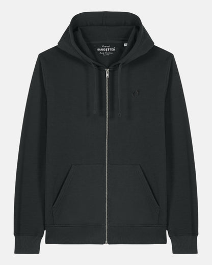 Zip Organic Cotton Hoodie - Black