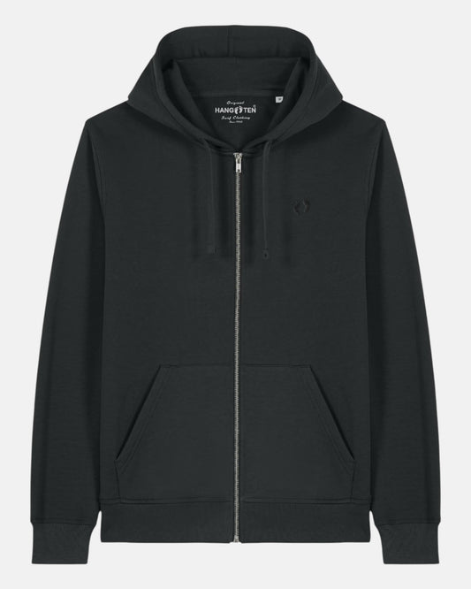 Zip Organic Cotton Hoodie - Black W