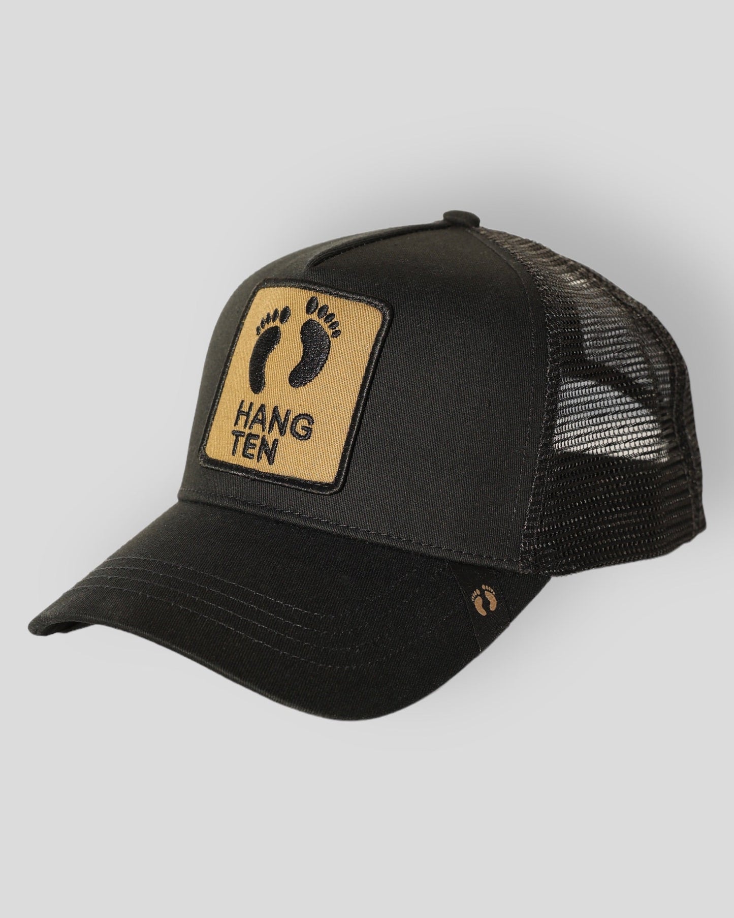 Hang Ten Gold Trucker Cap - Black